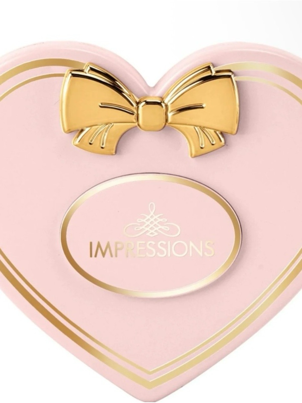 Impressions pink  Heart LED Light up compact chargeable mirror
